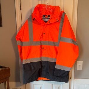 High-Visibility Orange Raincoat
